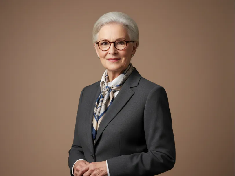 Dr. Renée Castellanos in a white coat with a stethoscope, against a plain backdrop